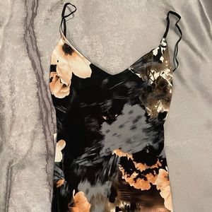 Black floral maxi dress